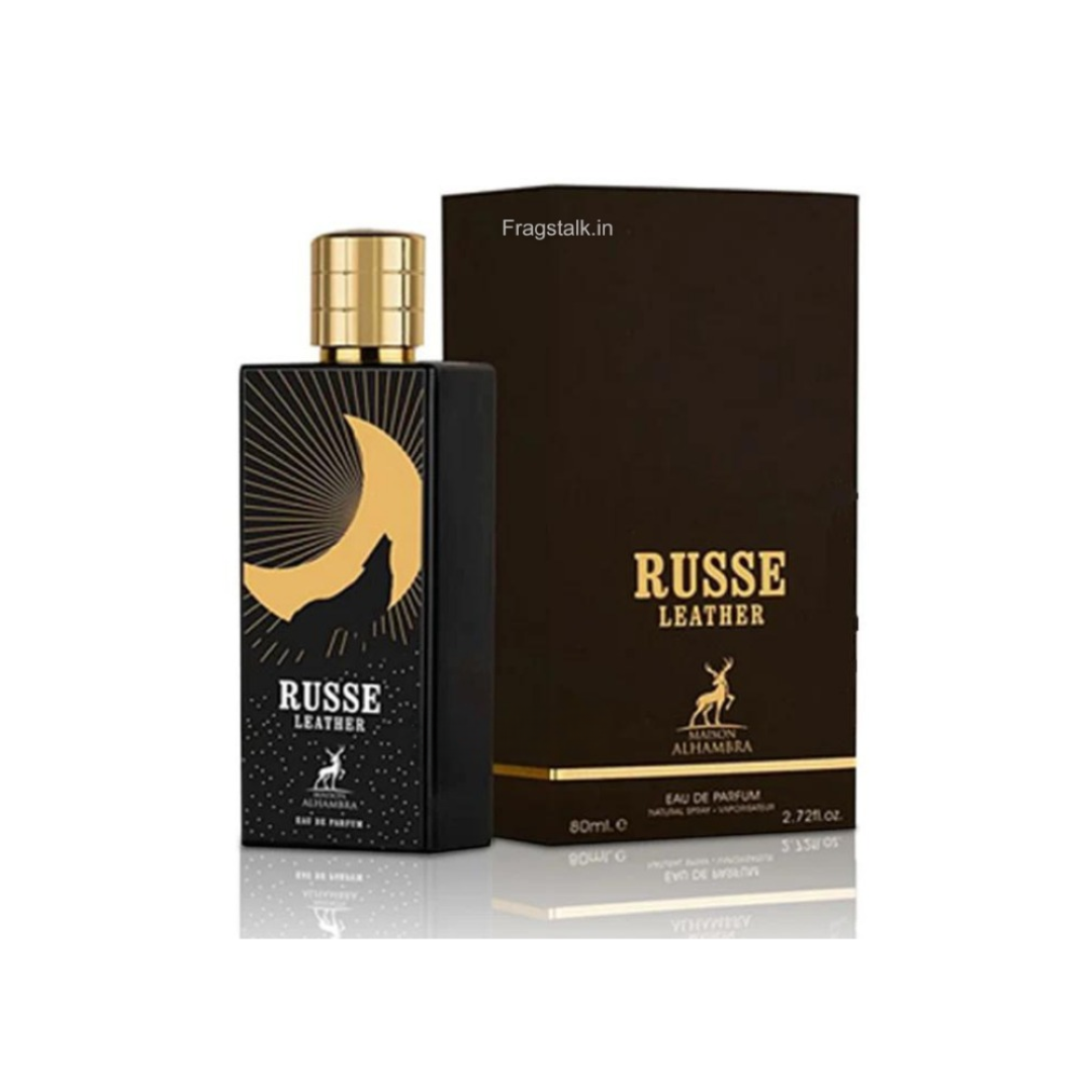 Арабски парфюм Maison Alhambra Russe Leather Унисекс – 80 ml вдъхновен от Memo Paris Russian Leather