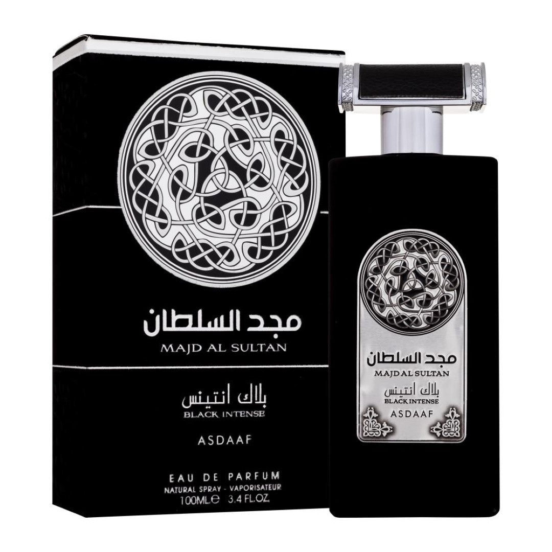 Арабски парфюм Asdaaf Majd Al Sultan Black Intense Унисекс 100 ml вдъхновен от Maison Margiela By the Fireplace